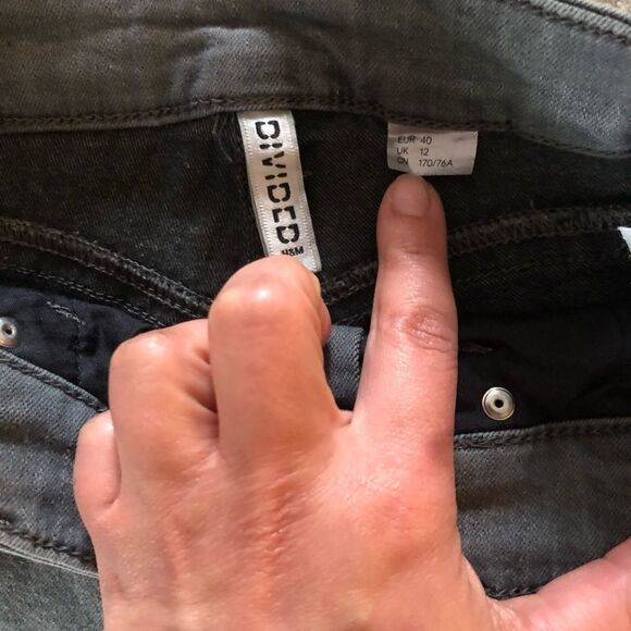 H&M Super-Skinny High Rise Charcoal Jean - Picture 3 of 5